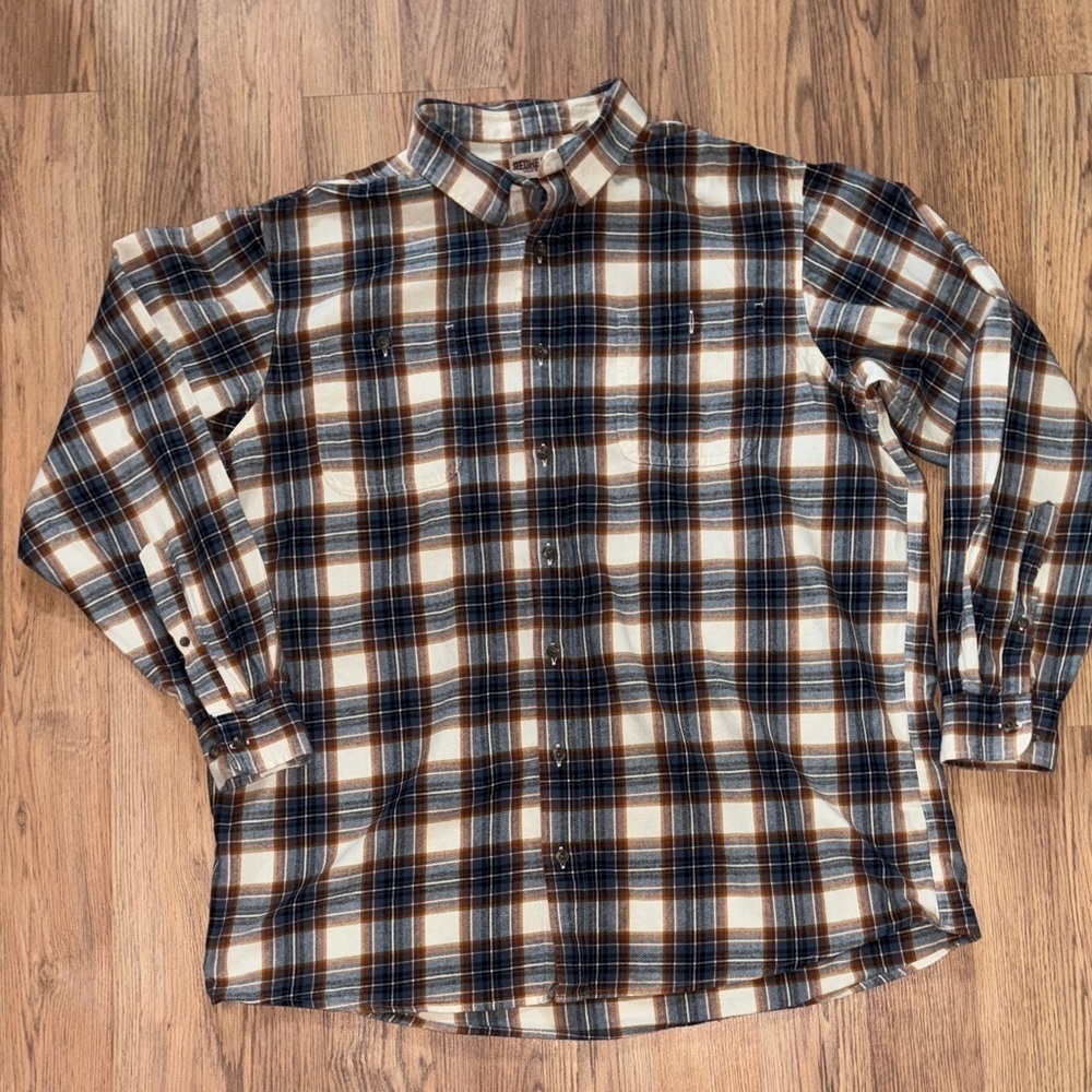 RedHead Men's Plaid Shirt - Brown and Navy